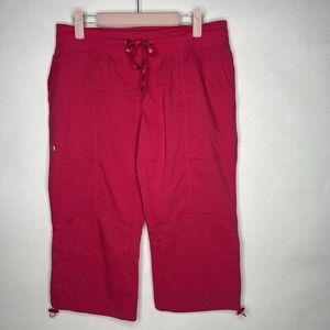 Soybu Active Relaxed Capri Hot Pink‎ Pants Yoga M Stretch Drawstring Workout